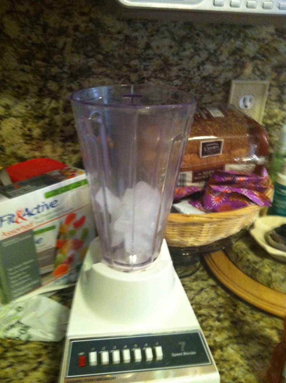 add 1 cup if ice in the blender