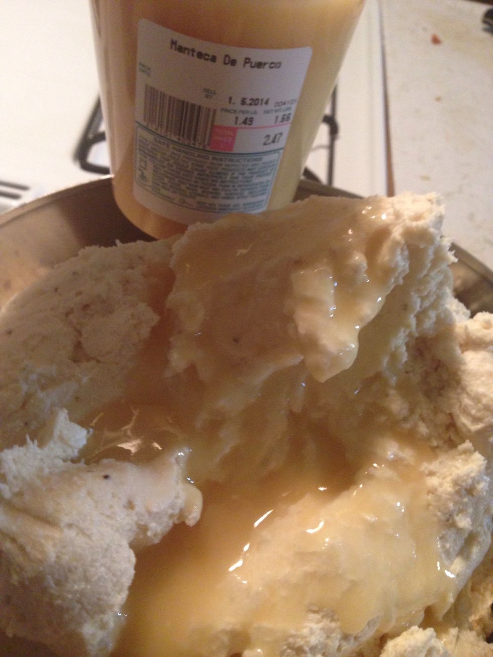 Add 1 cup Manteca in it.
