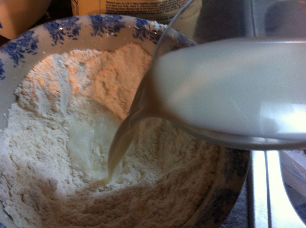 Add 1 cup milk, cream, evaporated milk, or buttermilk.