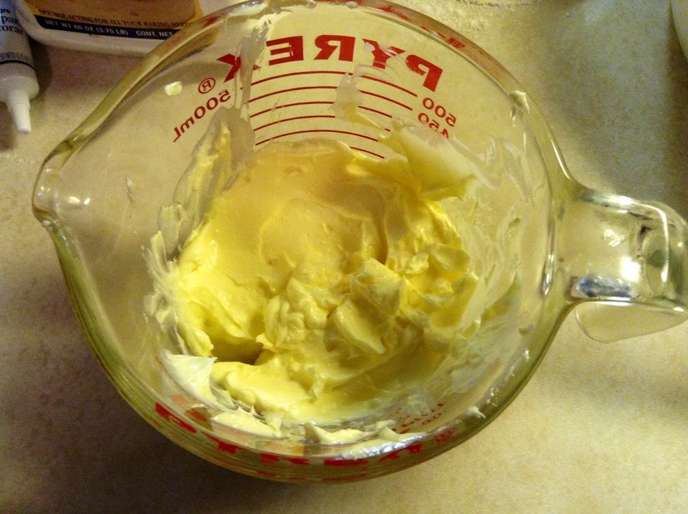 Add 1 cup of butter into flour mixture