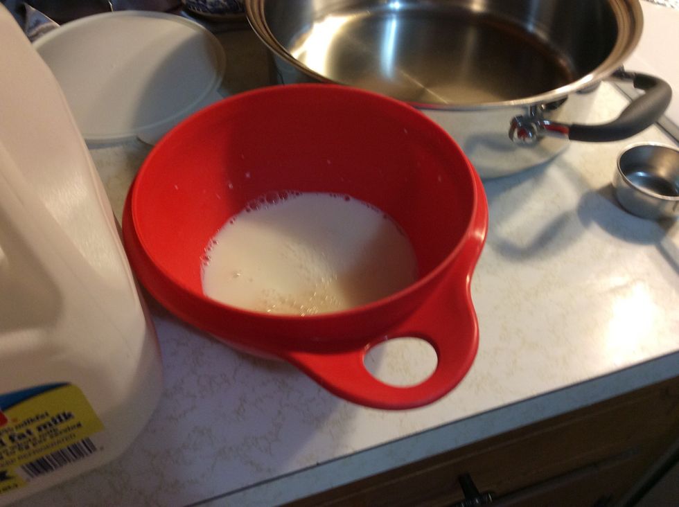 Add 1 cup of buttermilk and blend