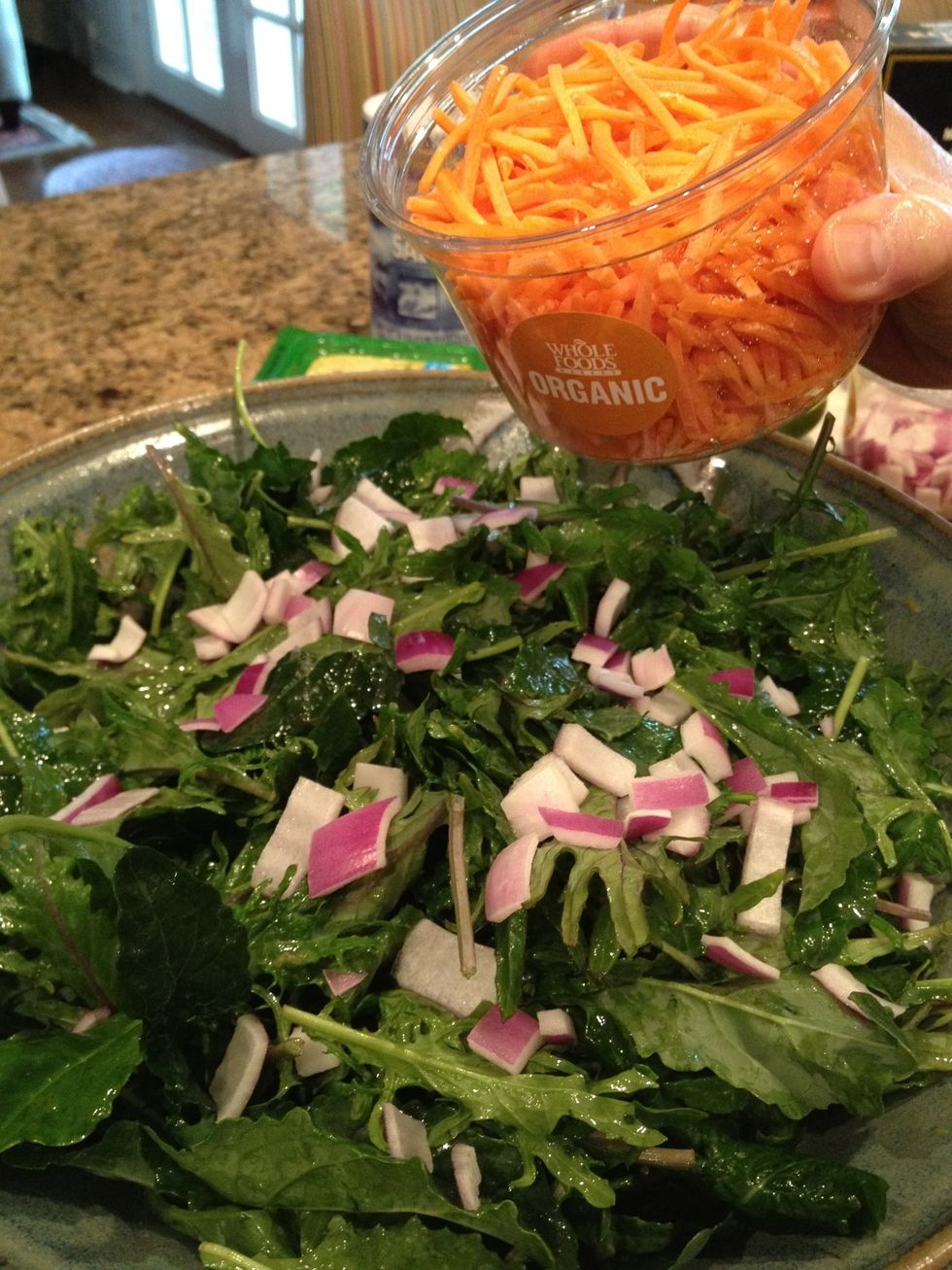 Add 1 cup of grated carrots.