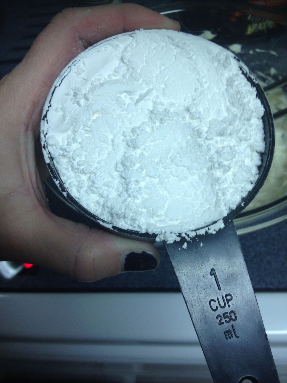 Add 1 cup of powdered sugar.