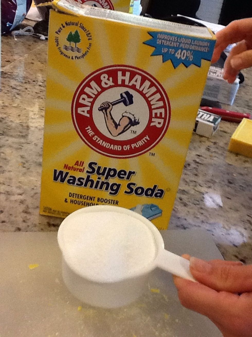 Add 1 cup of washing soda.