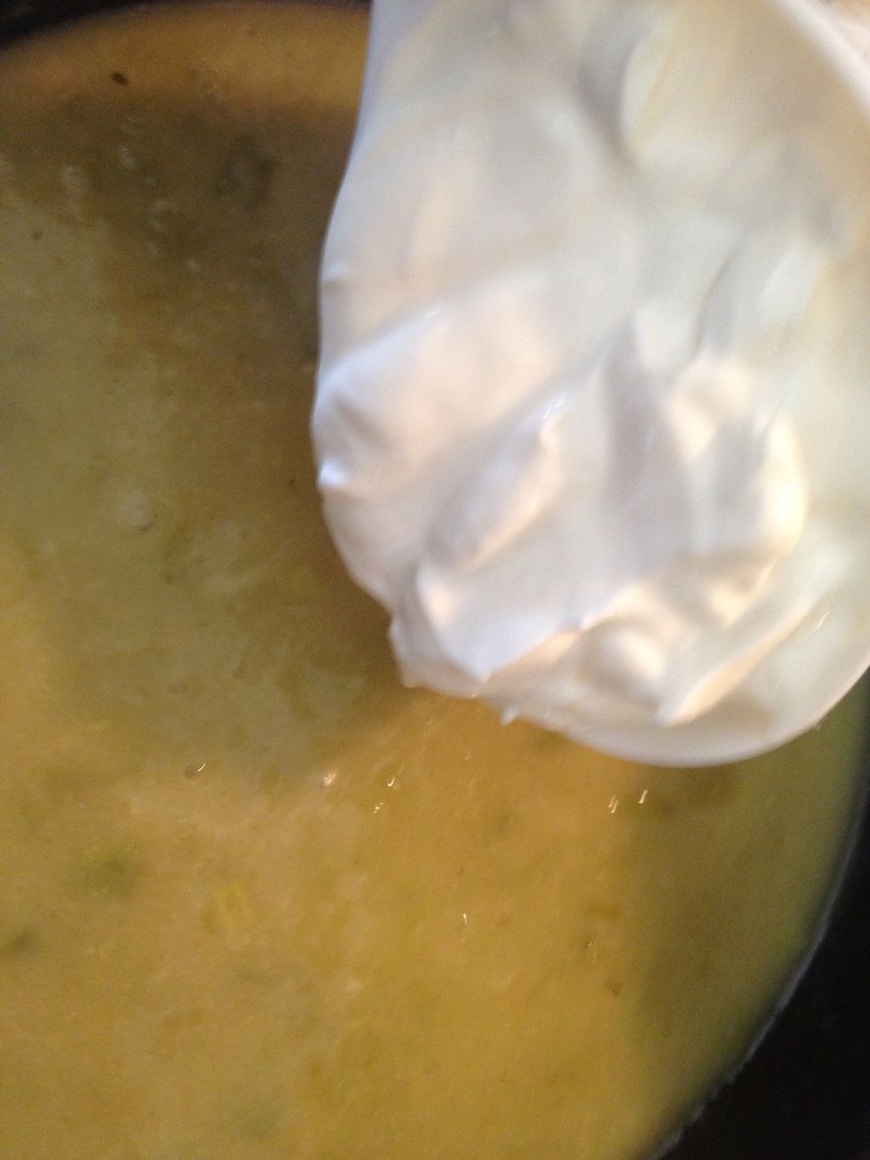 Add 1 cup sour cream.