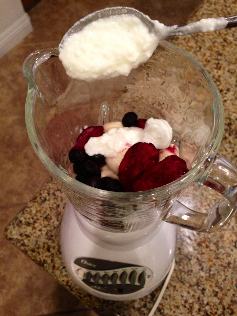 Add 1 good tablespoon of Greek Yogurt.