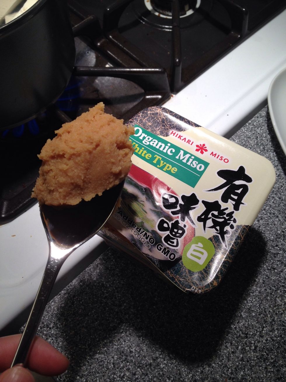 Add 1 heaping tablespoon of miso paste.