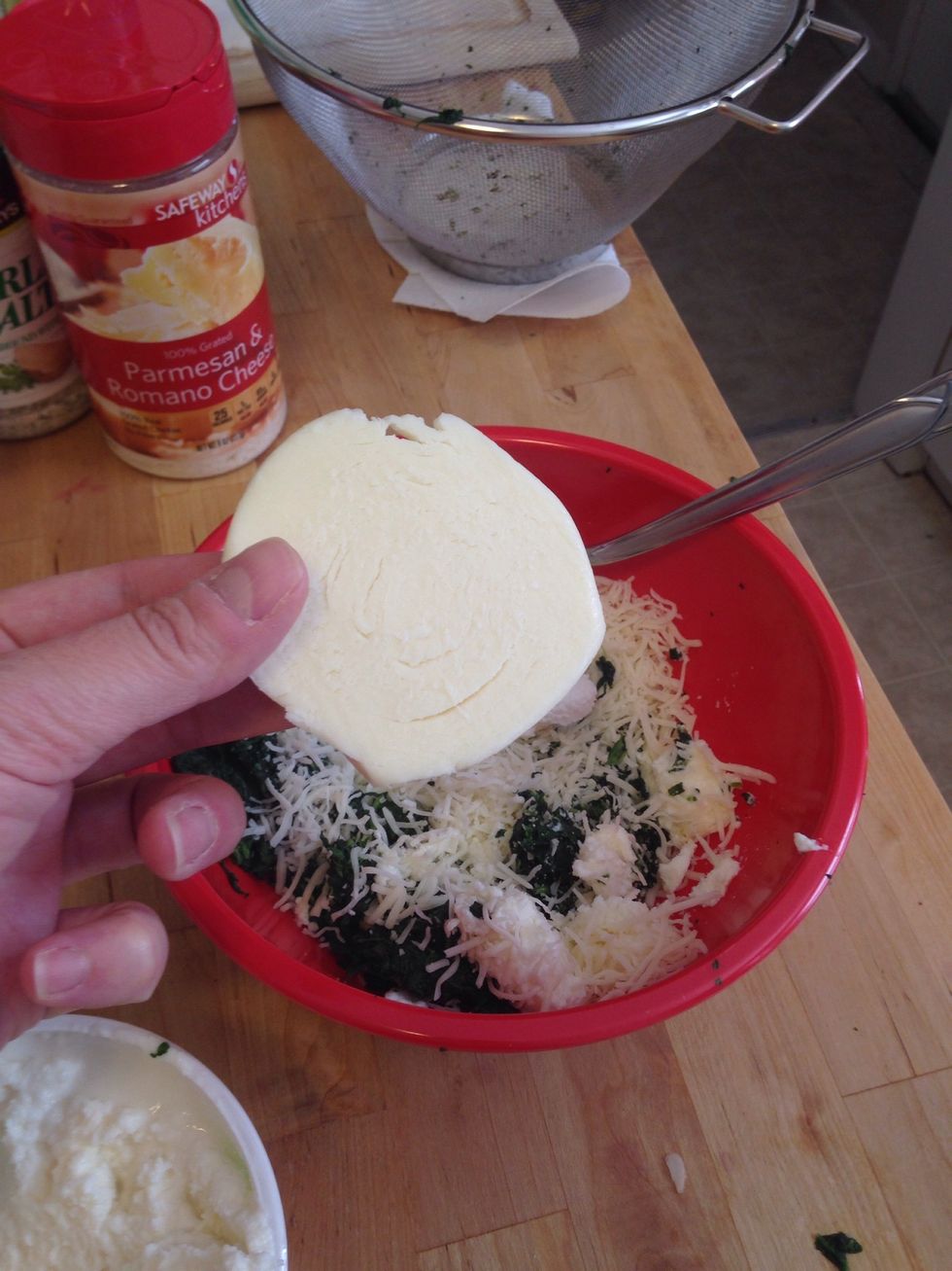 Add 1 oz of fresh mozzarella cheese.