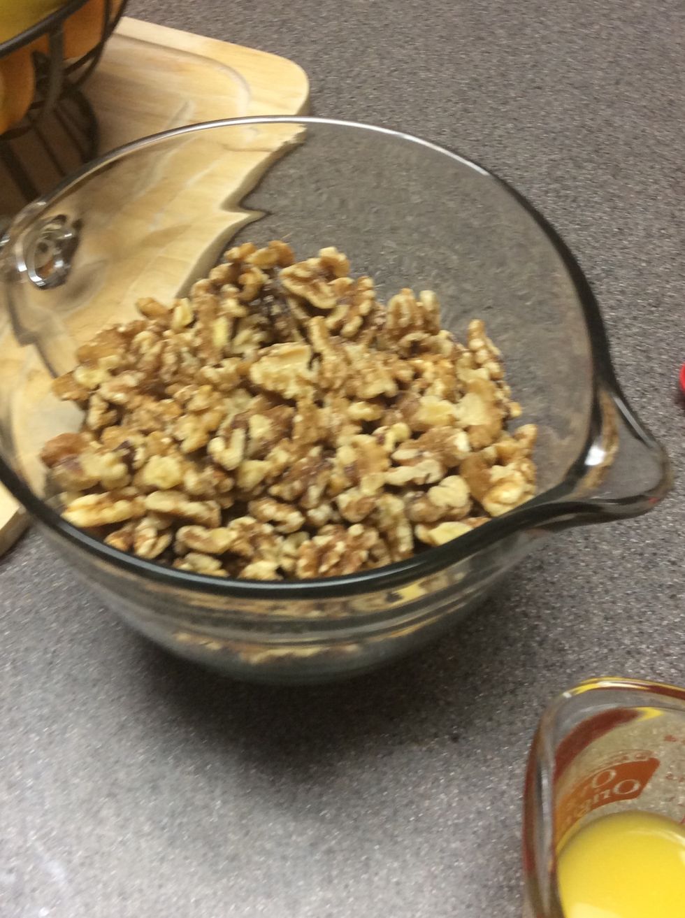 Add 1 pound of California walnut halves to your bowl