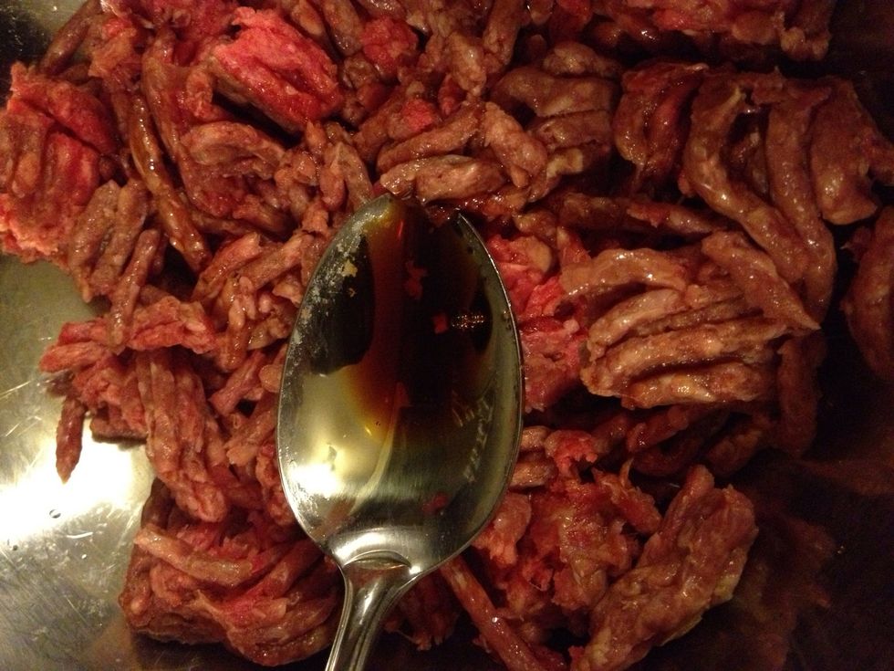 Add 1 spoon of rice wine and 2 spoons of soy sauce for beef mince.