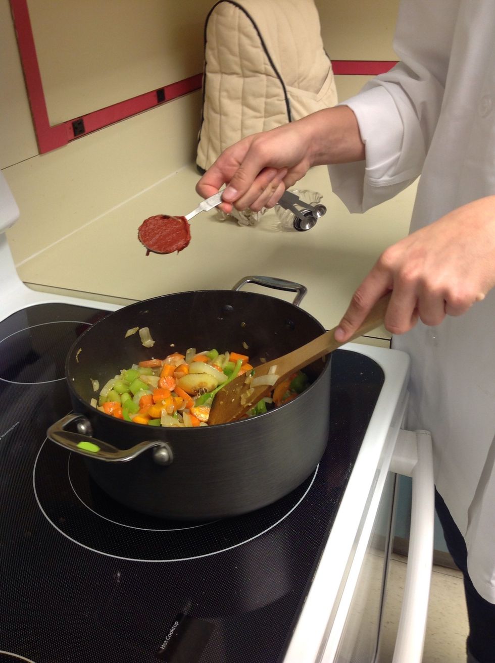 Add 1 T. of tomato paste.