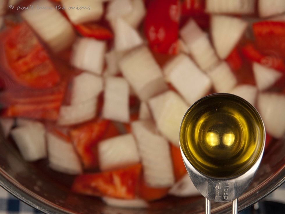 Add 1 tablespoon of olive oil.