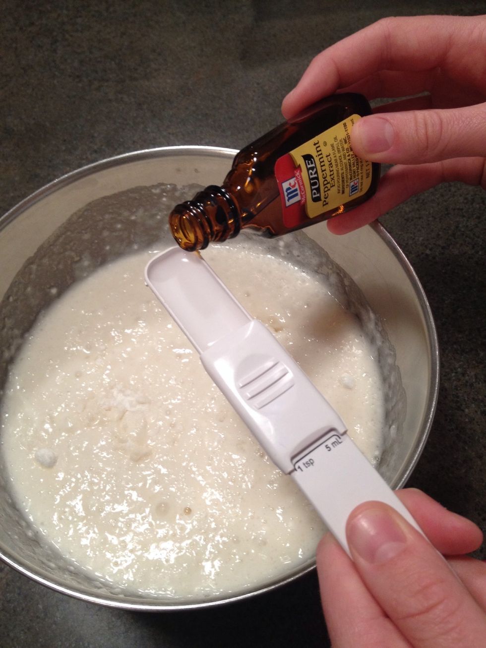 Add 1 tablespoon of peppermint extract