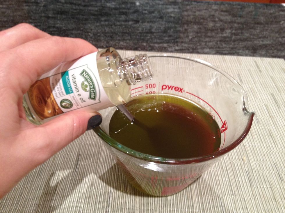 Add 1 Tablespoon of the Vitamin E oil, and mix.