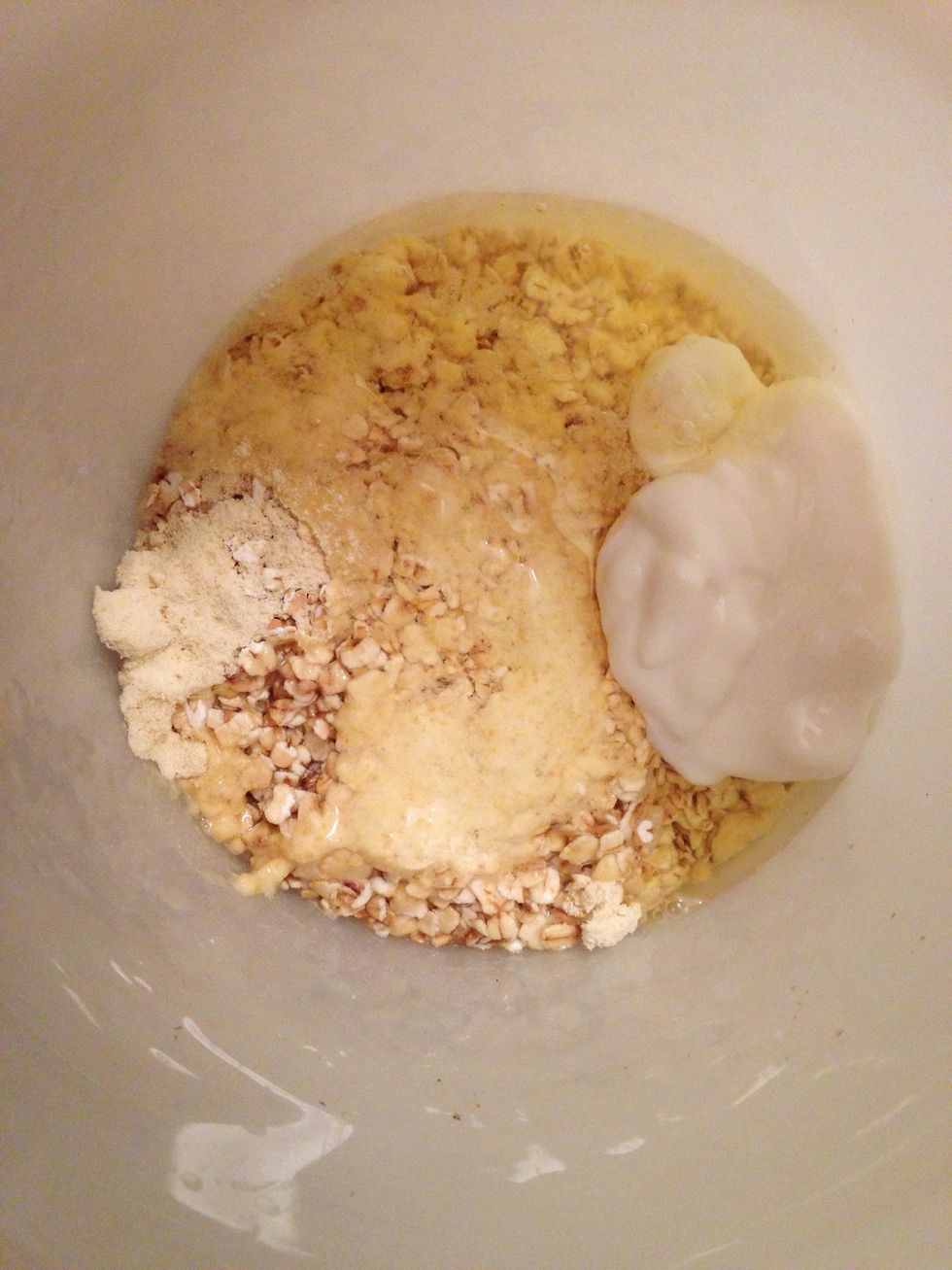 Add 1 tablespoon soy yogurt.