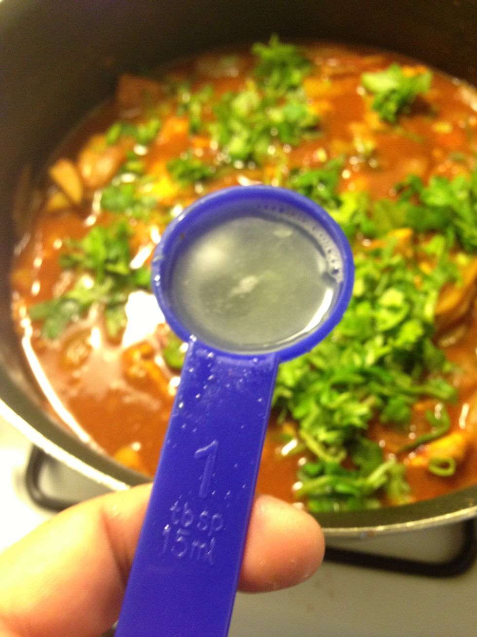 Add 1 tbl sp of lime juice and stir