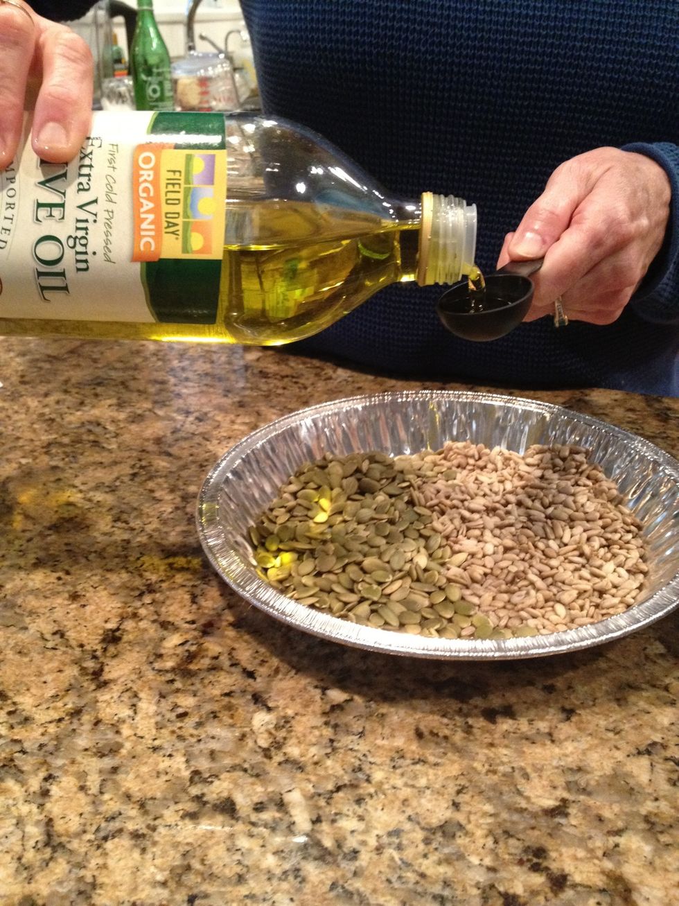 Add 1 tbs of extra virgin olive oil.