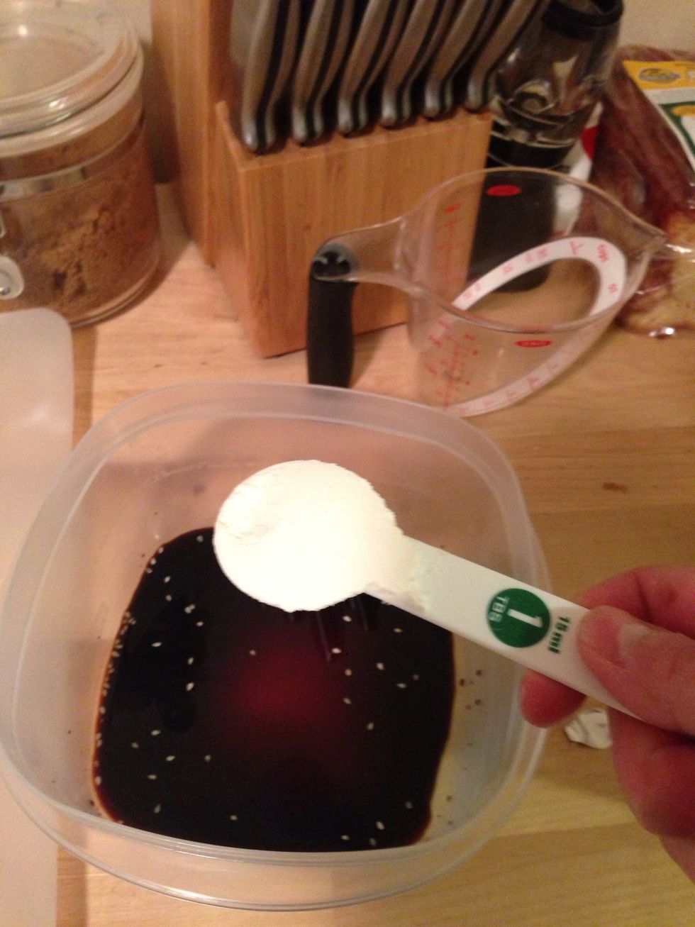 Add 1 Tbsp of flour to the soy sauce.