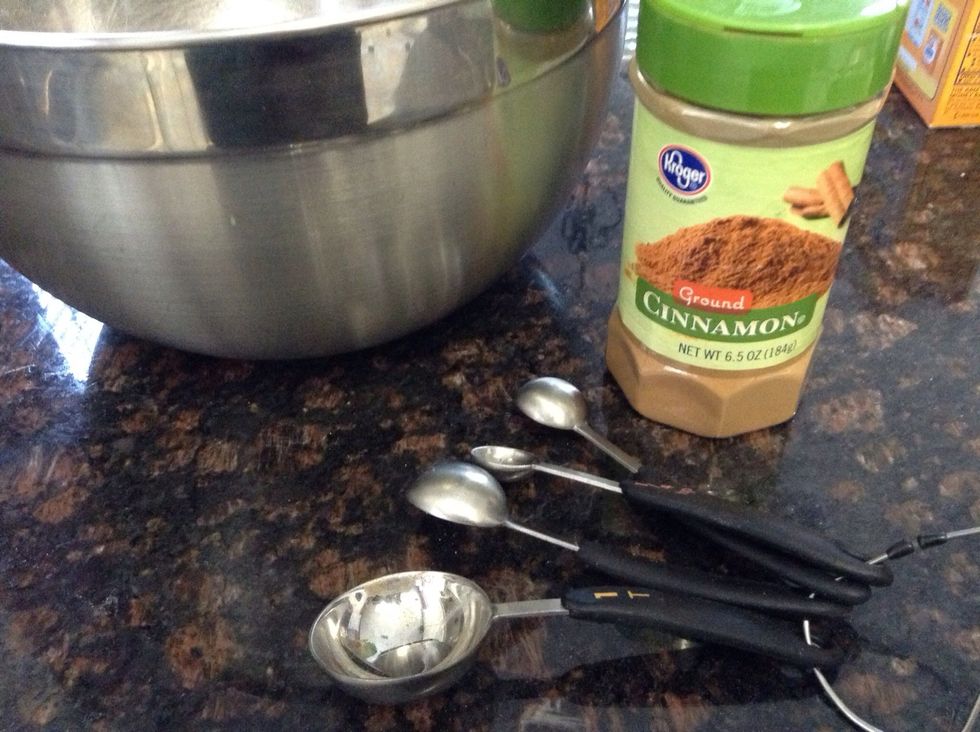 Add 1 Tbsp of ground cinnamon to the dry ingredients.