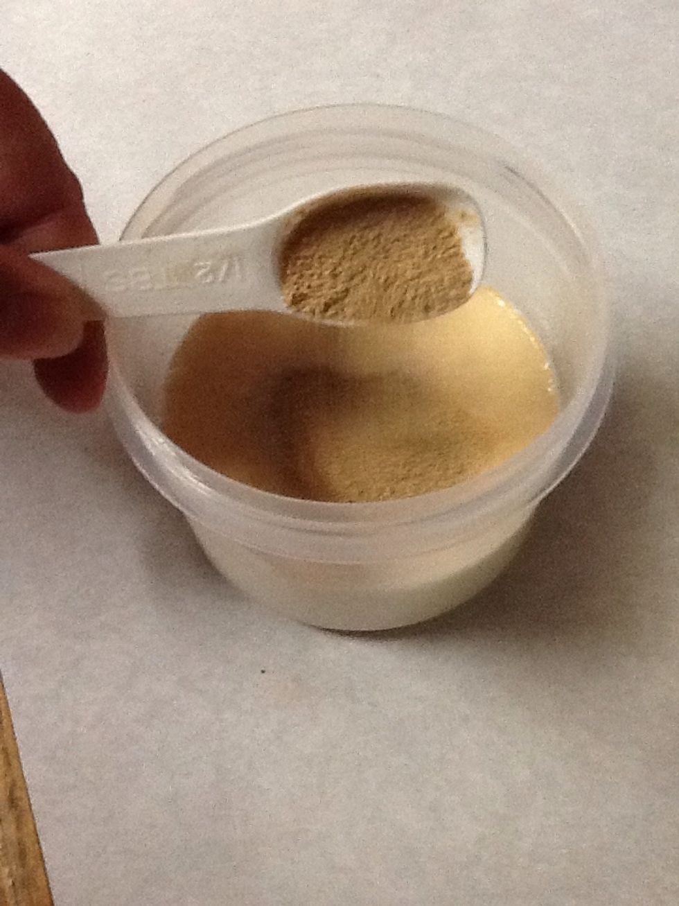 Add 1 tbsp of instant yeast to the milk and let it sit for 3 minutes