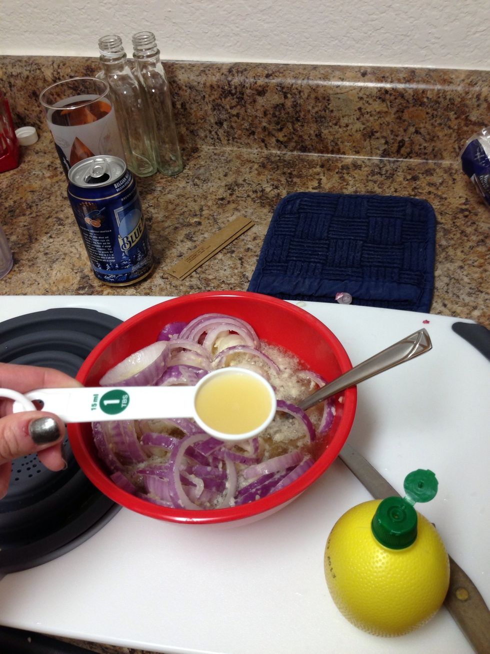 Add 1 Tbsp of lemon juice to the mix.