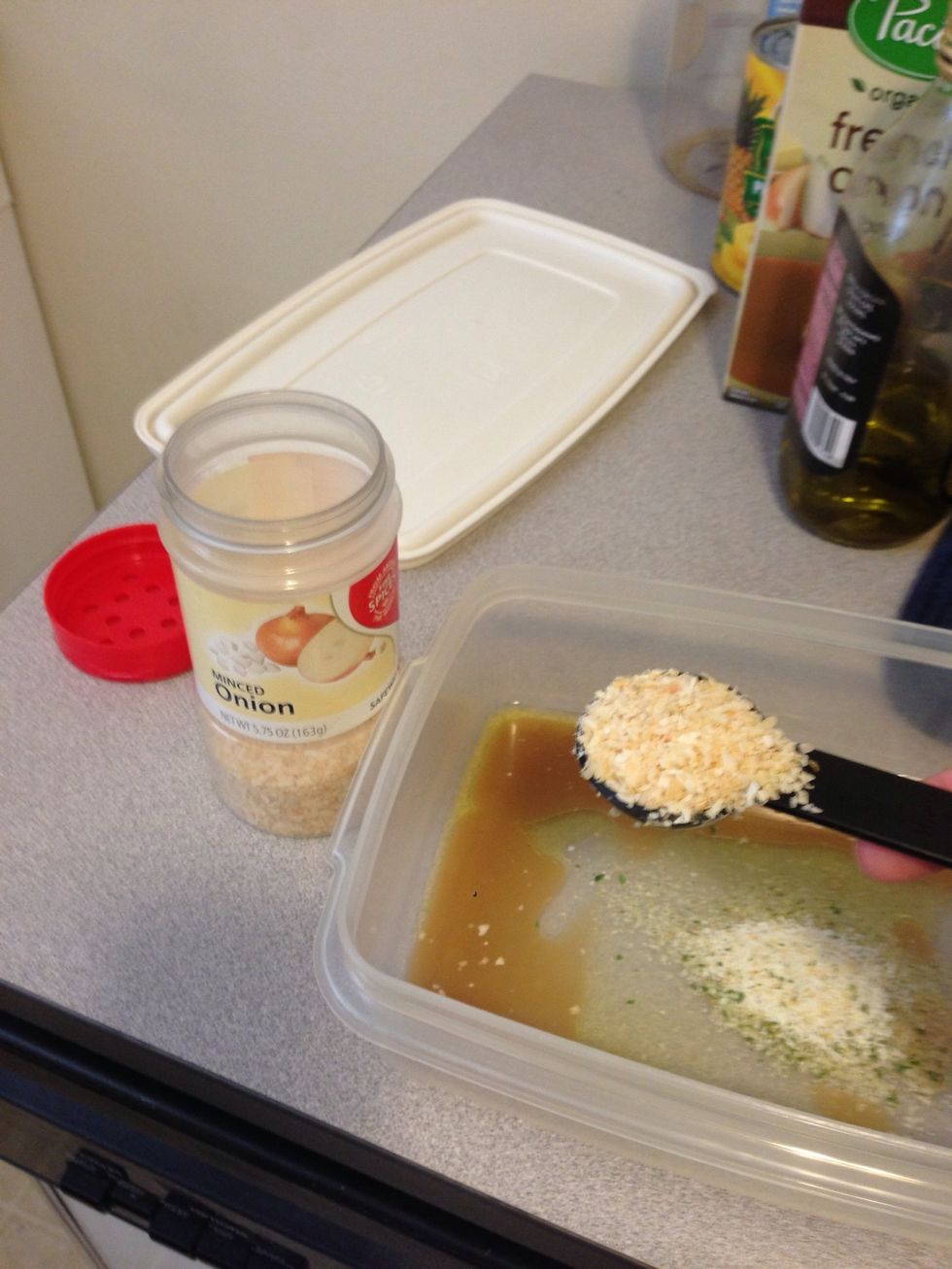 Add 1 tbsp of minced onion flakes to the mixture.