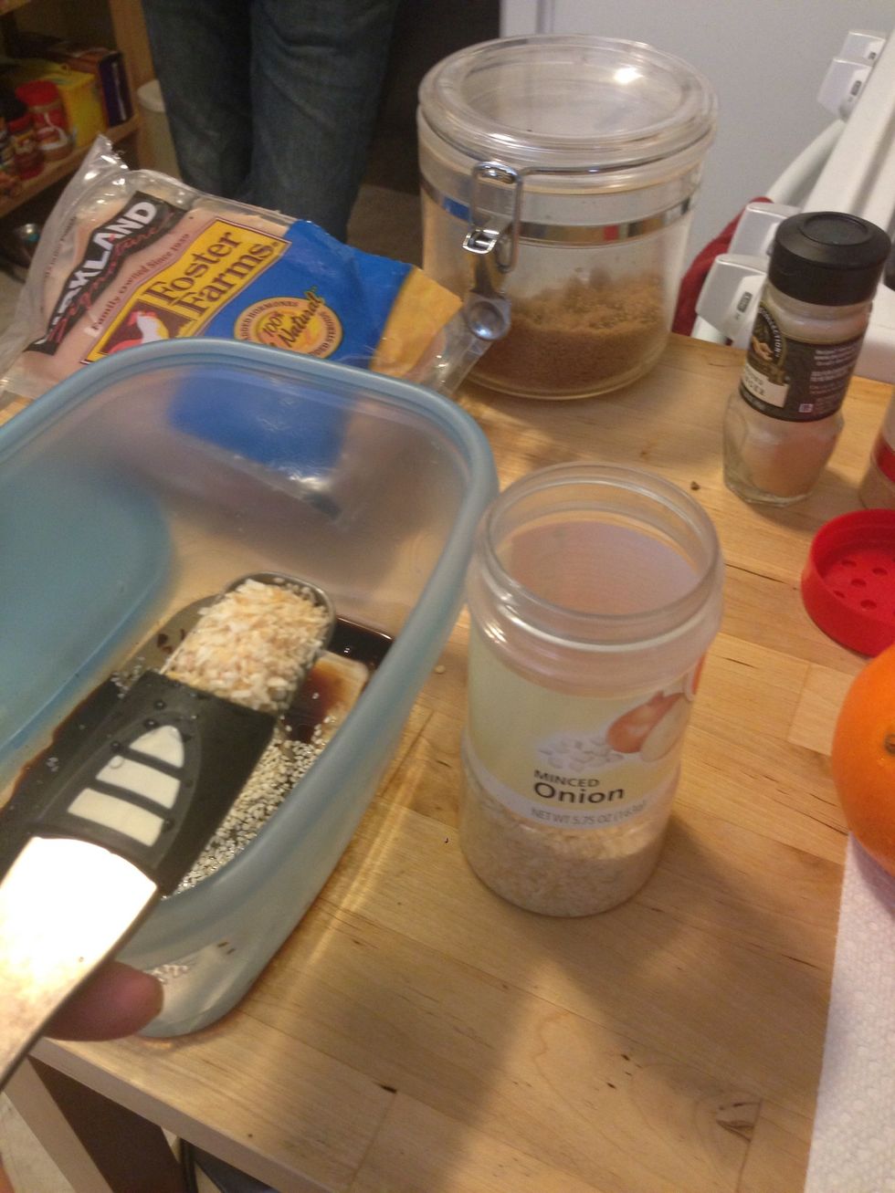 Add 1 tbsp of minced onions to the mixture.