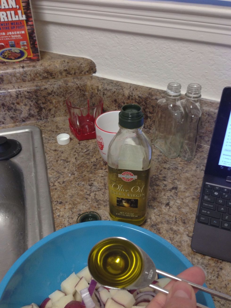 Add 1 Tbsp of olive oil.