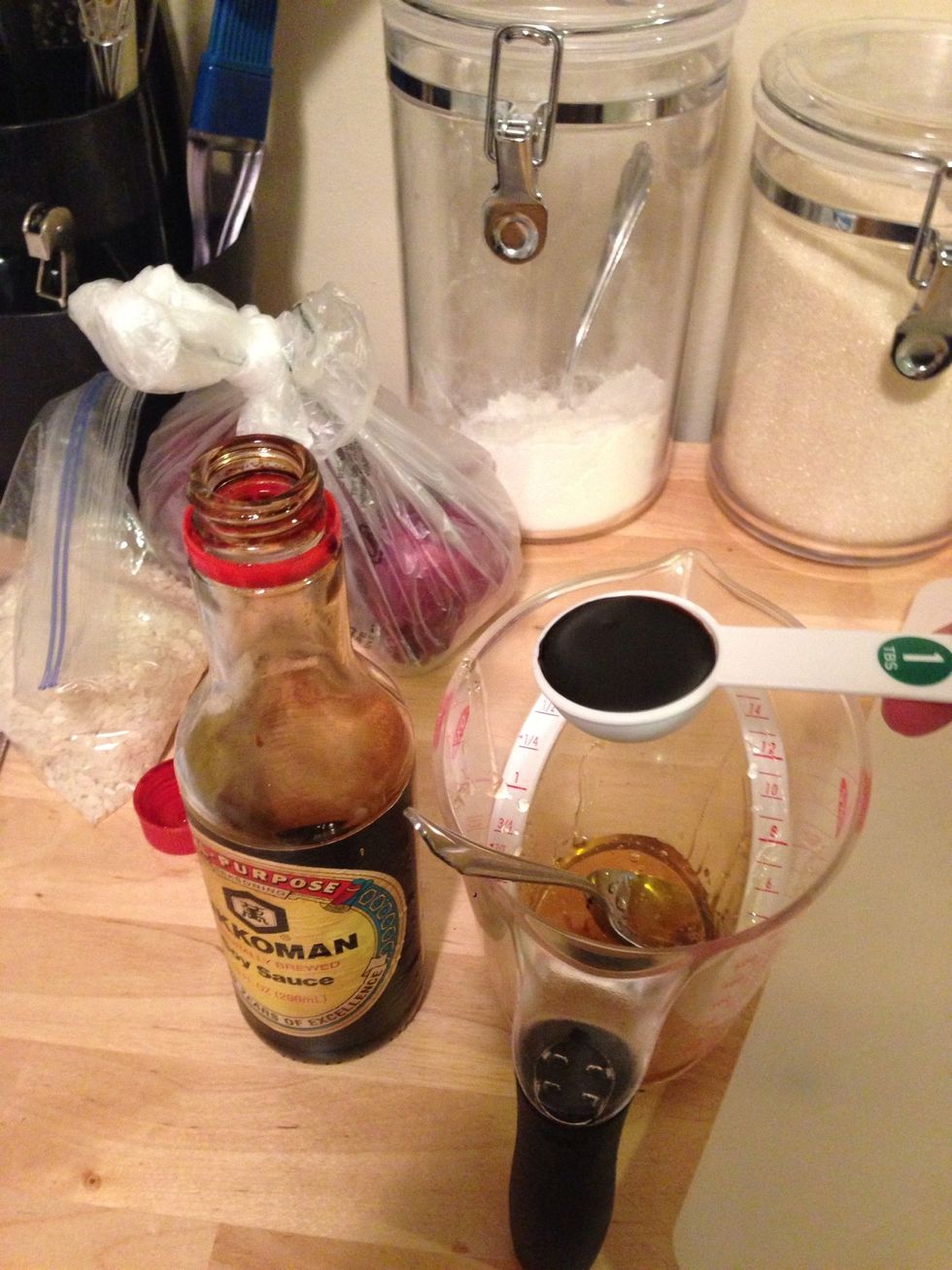 Add 1 Tbsp of soy sauce to the honey mixture.