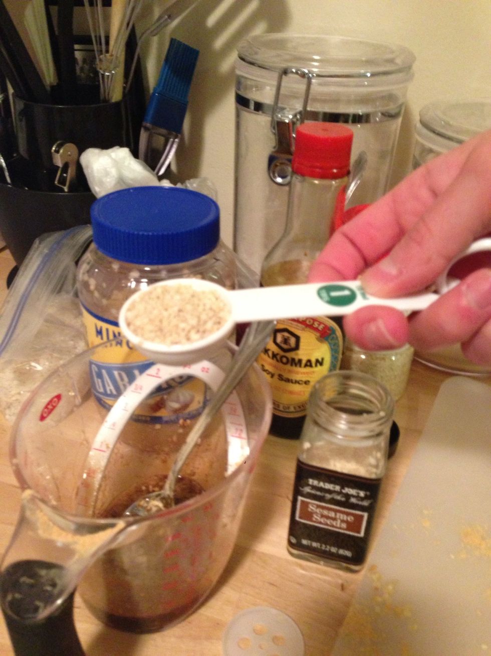 Add 1 Tbsp sesame seeds to the honey mixture.