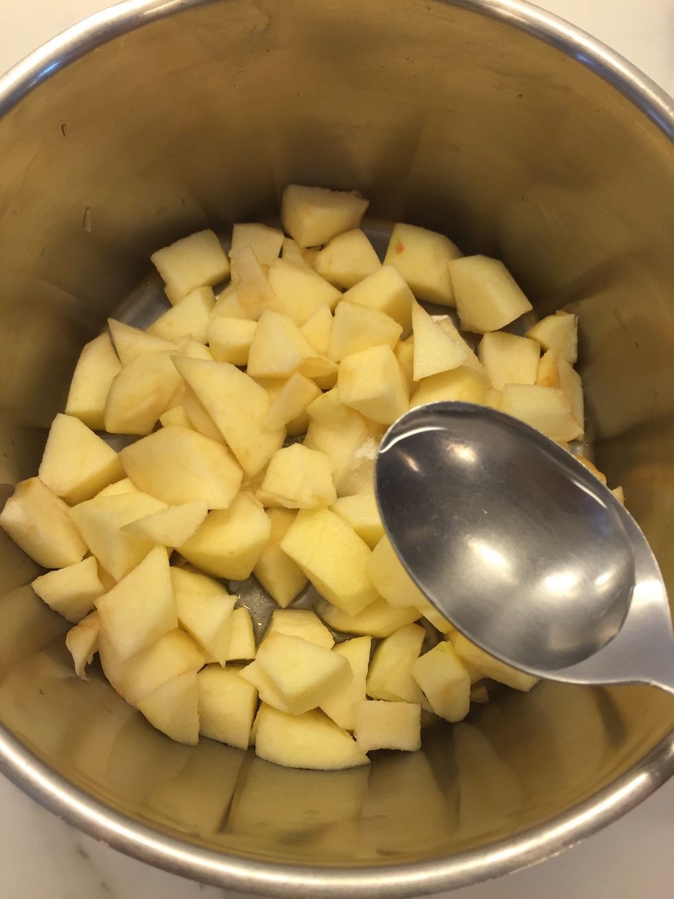 Add 1 tbsp water to start the cooking