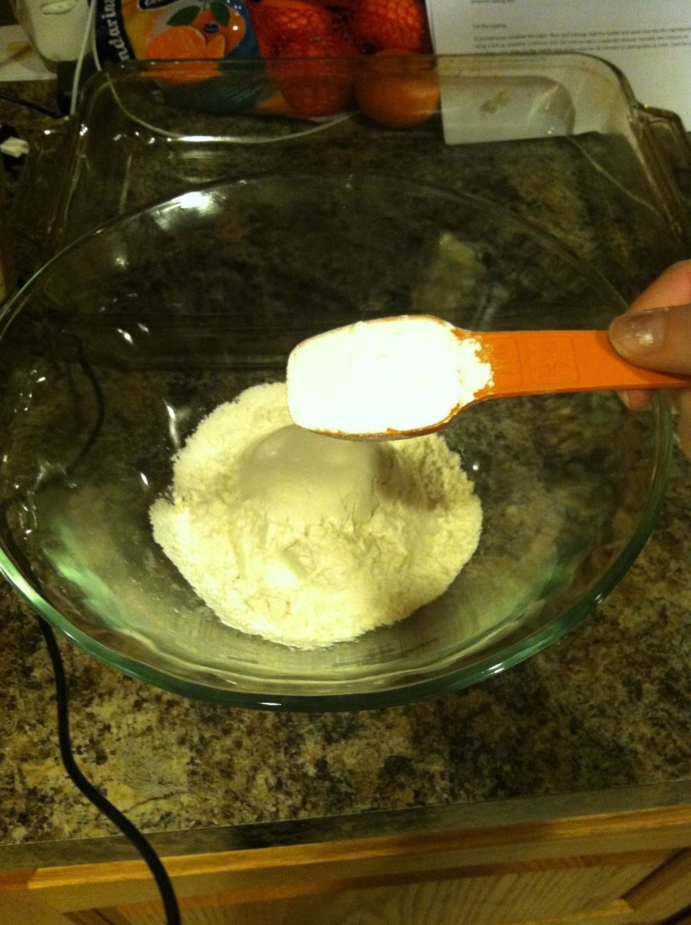 Add 1 Teaspoon of Baking Powder to the dry ingredients.