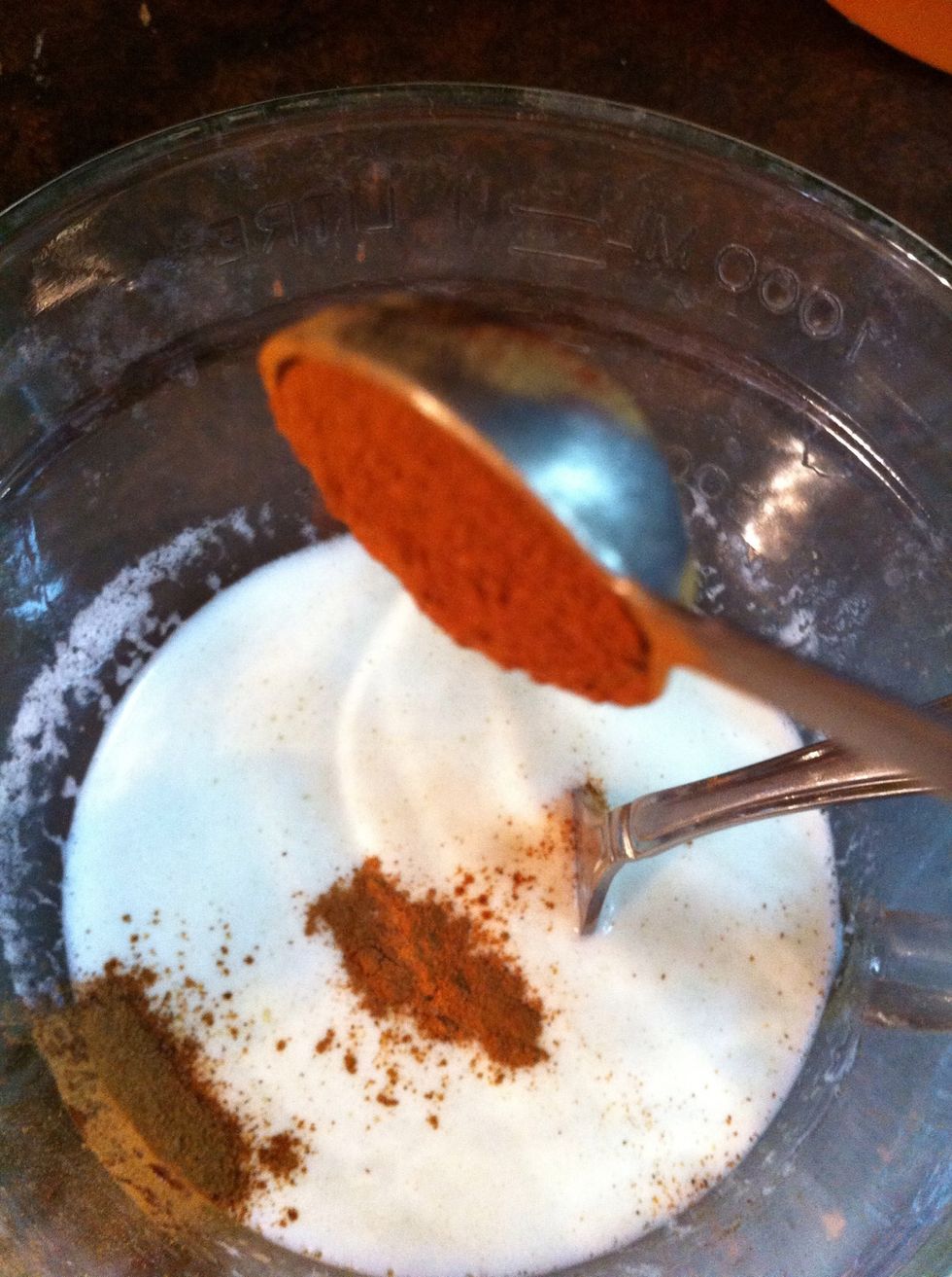 Add 1 teaspoon of cinnamon to butter.