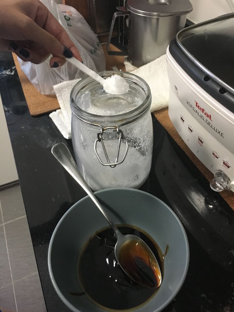 Add 1 teaspoon of sugar.