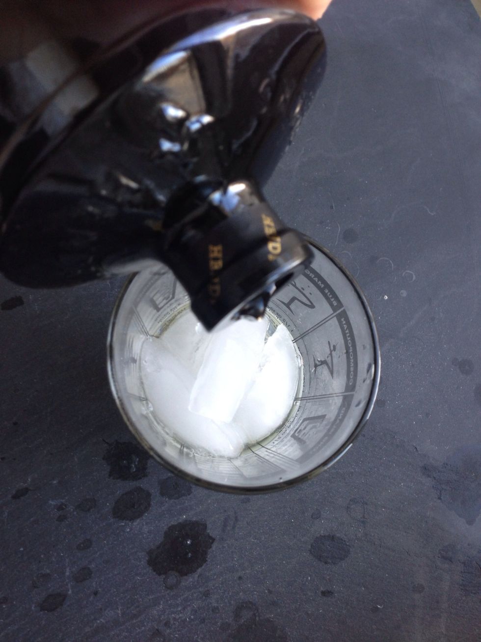 Add 1 to 2 ounces of gin, preferably the best quality you can afford. (We love Hendrick's.) This drink can also be made without alcohol. Just add a bit more club soda in the next step.