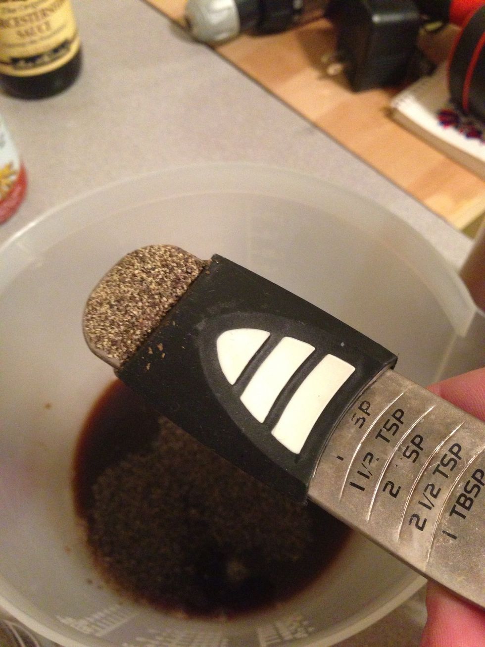 Add 1 tsp of black pepper to the mixture.