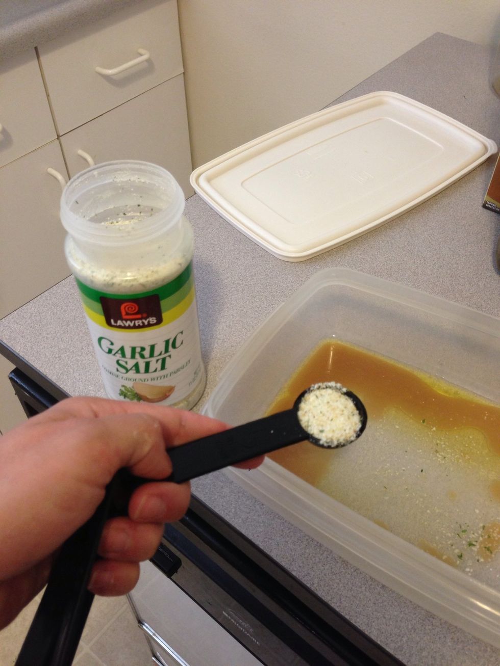 Add 1 tsp of garlic salt to the mixture.