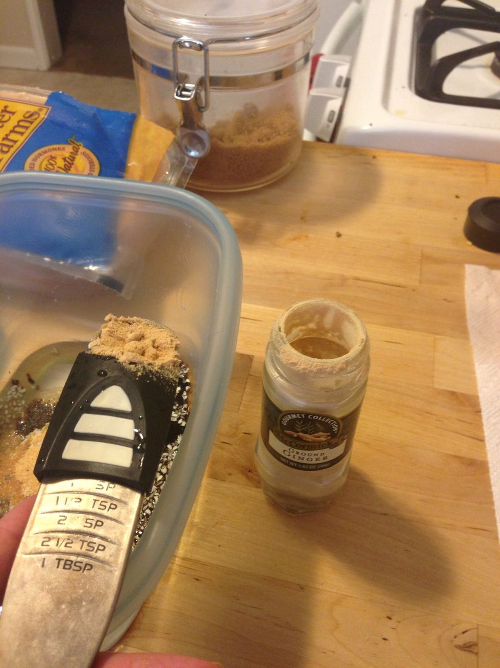 Add 1 tsp of ginger to the mixture.