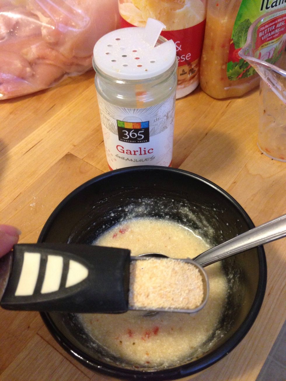 Add 1 tsp of grated garlic.