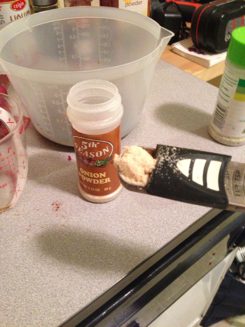Add 1 tsp of onion powder to the mixture.