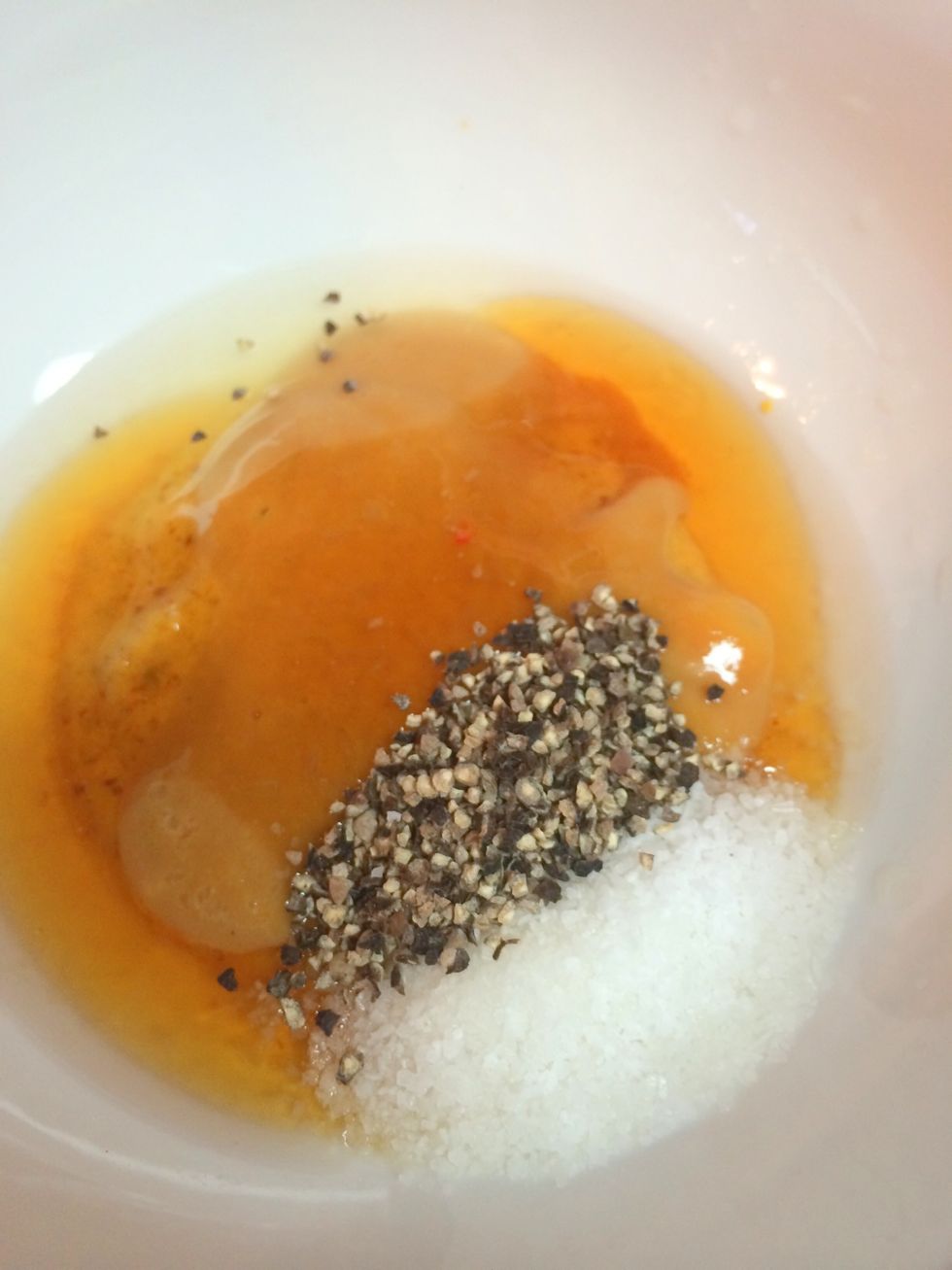 Add 1 tsp of salt and 1/2 tsp of pepper.