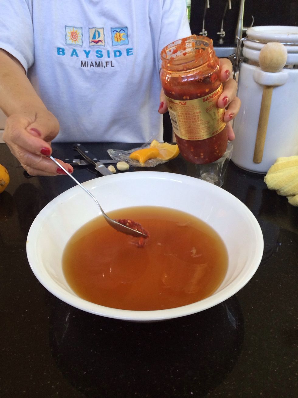 Add 1 tsp of sambal oelek