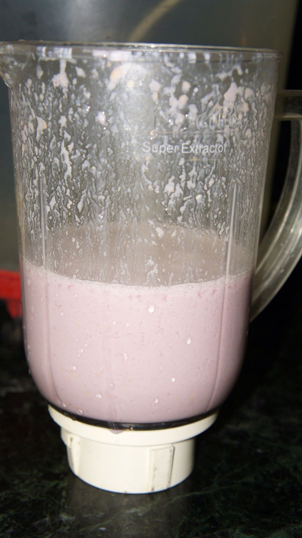 Add 1 tsp of sugar to pomegranate and milk then make a juice of it...