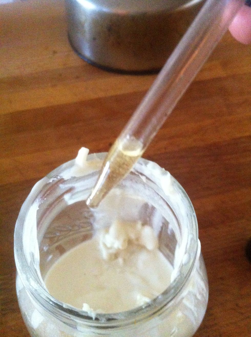 Add 10 drops of clove bud oil (less than 1 ml) and stir in. This acts as a preservative when the paste is on the walls. Also, gives you soothing aromatherapy while you work.