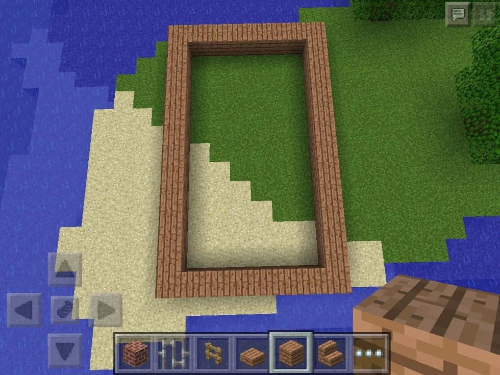 Add 12 blocks to the left and right add 6 blocks up and down