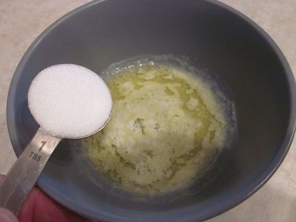 Add 1tbs of sugar to melted butter. You can add more if you like it sweeter.
