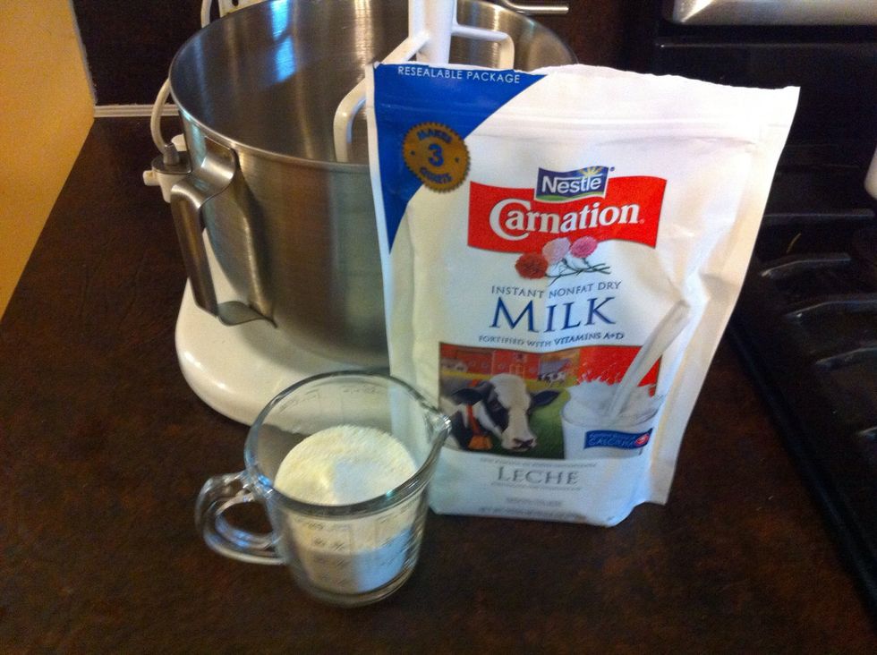 Add 2/3 cup Nonfat dry milk.