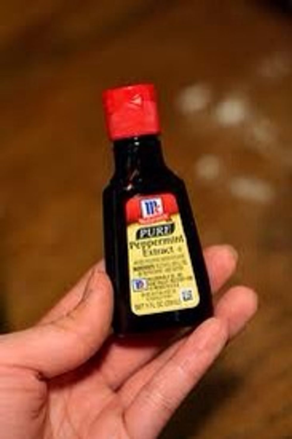 Add 2-3 drops of peppermint extract (you do not need a lot so make sure they are small drops) also adding sprinkles is optional