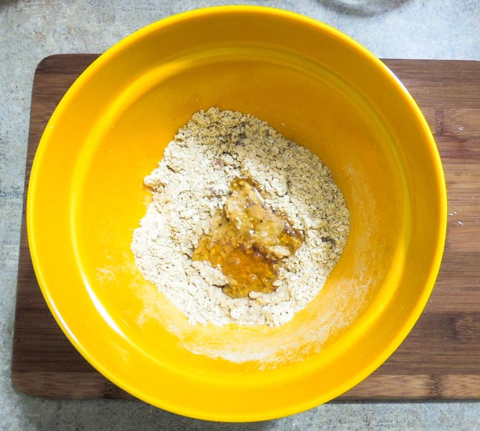 Add 2-3 tablespoons of honey and 1/3 cup water