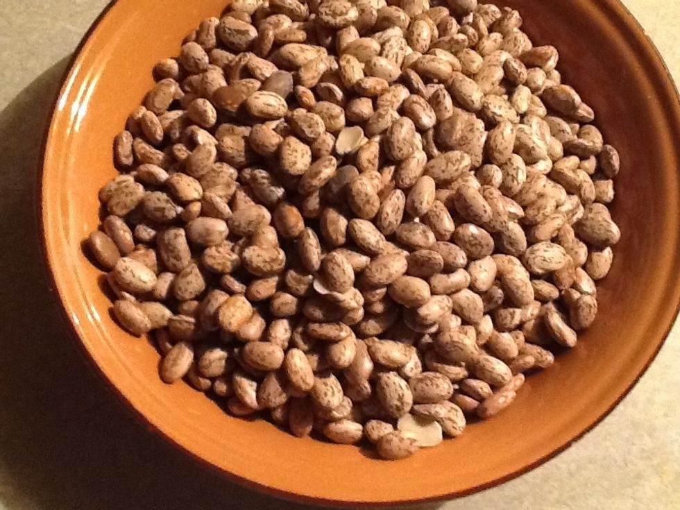Add 2 bowels of dry pinto beans